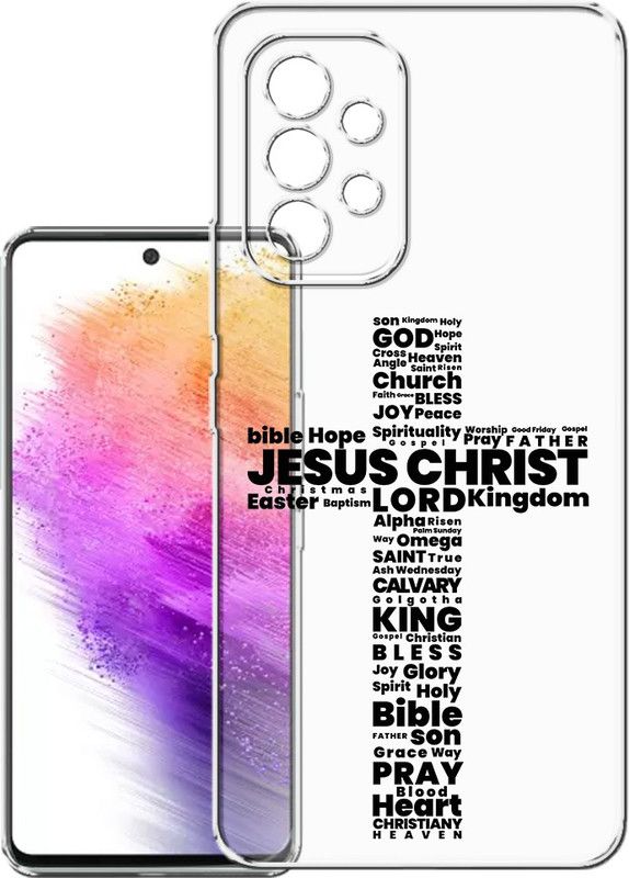 HANIRY Back Cover for Samsung A73 5g, SM-A736BZAGINU back cover, CHRISTAN TEXT LOGO, Designer, PNG_97  (Multicolor, Flexible, Silicon, Pack of: 1)