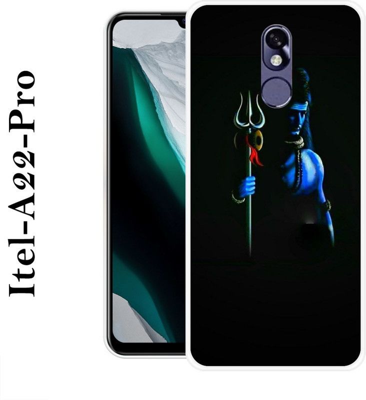 SUPERCASE Back Cover for Itel A22 Pro  (Black, Blue, Silicon)