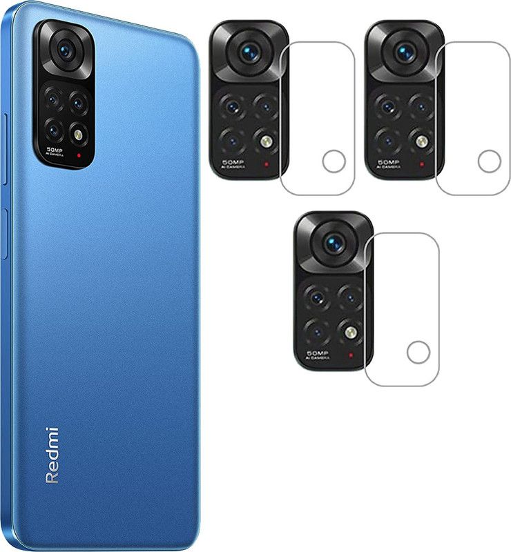 EJZAT Back Camera Lens Glass Protector for Redmi Note 11 CAMERA tempered  (Pack of: 3)