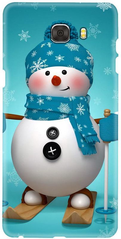 Smutty Back Cover for Samsung Galaxy C9 Pro, SM-C9000, SM-C900F, SM-C9008 - Snowman Print  (Multicolor, Hard Case, Pack of: 1)