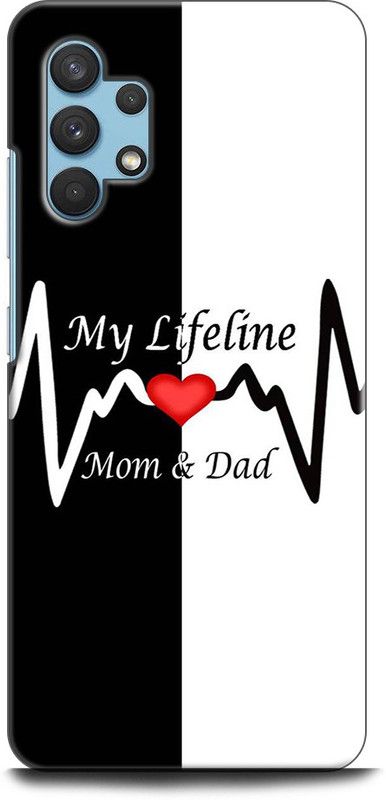 Afterglow Back Cover for SAMSUNG Galaxy A32 MOM AND DAD, DAD, I LOVE YOU, LOVE, MISSING, MOM  (Multicolor, Shock Proof)