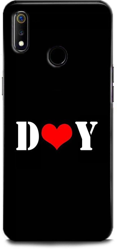 Afterglow Back Cover for Realme 3 D Y, D LOVES Y, NAME, LETTER, ALPHABET, DY LOVE, HART  (Multicolor, Shock Proof, Pack of: 1)