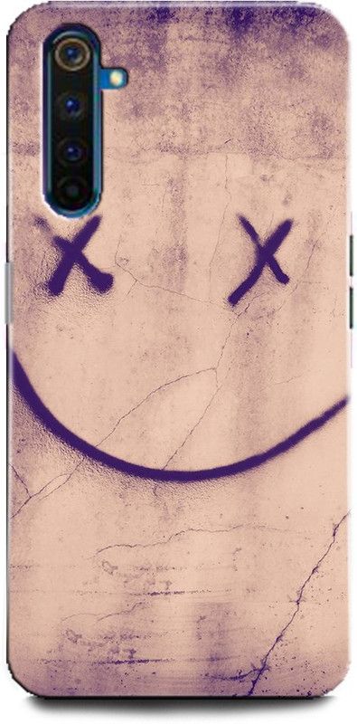 INDICRAFT Back Cover for Realme 6 SMILEY, CUTE, FUNNY, WOODEN, HAPPY  (Multicolor, Hard Case, Pack of: 1)