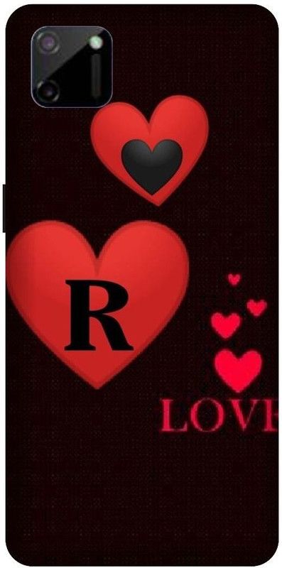 VS PRINT LINK Back Cover for Realme C11 ,RMX2185 ,R letter,R name R word , Printed Back Cover  (Black, Hard Case, Pack of: 1)