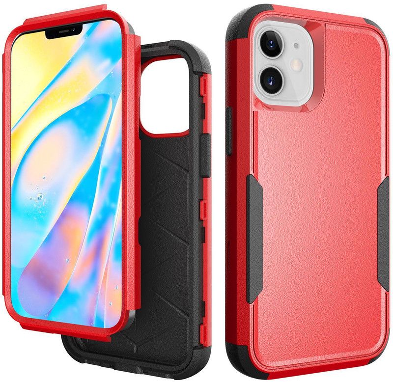 Mofi Back Cover for Apple iPhone 12 mini (5.4 Inch)  (Red, Dual Protection, Pack of: 1)