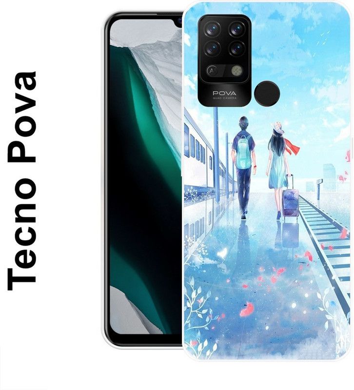 SUPER CASE Back Cover for Tecno Pova  (Blue, Grip Case, Silicon)