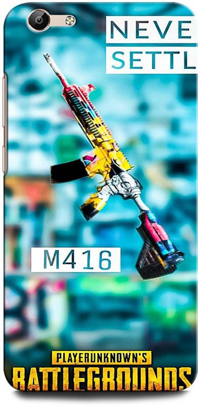 GRAFIQE Back Cover for Vivo Y69 1714 PUBGM416, ARMY, BADMASHBOY, GUN, FREEFIRE, JUEGO, GUN, METAL  (Multicolor, Shock Proof, Pack of: 1)