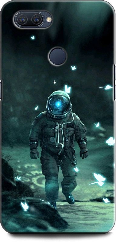 INDICRAFT Back Cover for Realme 2, RMX1805 ASTRONAUT, SPACE, SPACESUIT, BUTTERFLY, GLITTER, GALAXY, STARS  (Multicolor, Shock Proof, Pack of: 1)