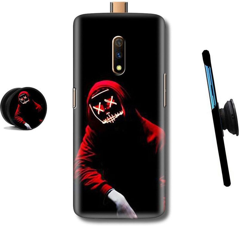 SPBR Back Cover for Realme X  (Black, Red, Cases with Holder)