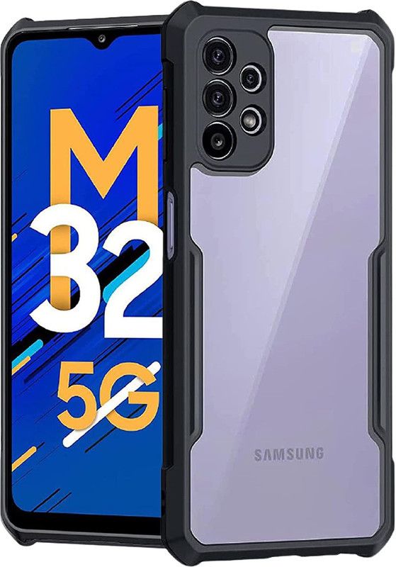 NewSelect Back Cover for SAMSUNG Galaxy M32 5G  (Black, Shock Proof, Pack of: 1)