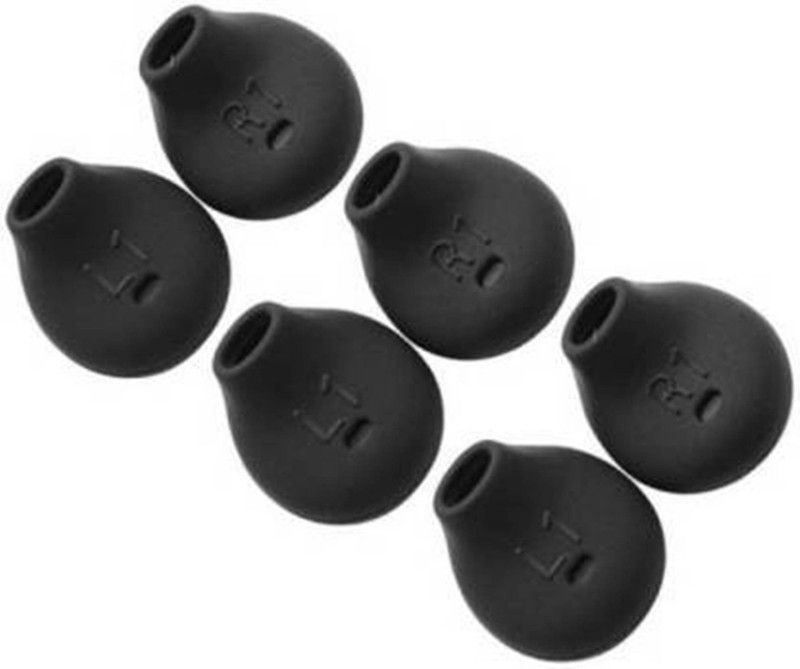 BBS DEAL 6 Pieces( 23pair ) Soft Silicone Ear buds Cover Tips Anti slip,Replacement Ear Gels Buds Silicone replacement In The Ear Headphone Cushion  (Pack of 6, Black)