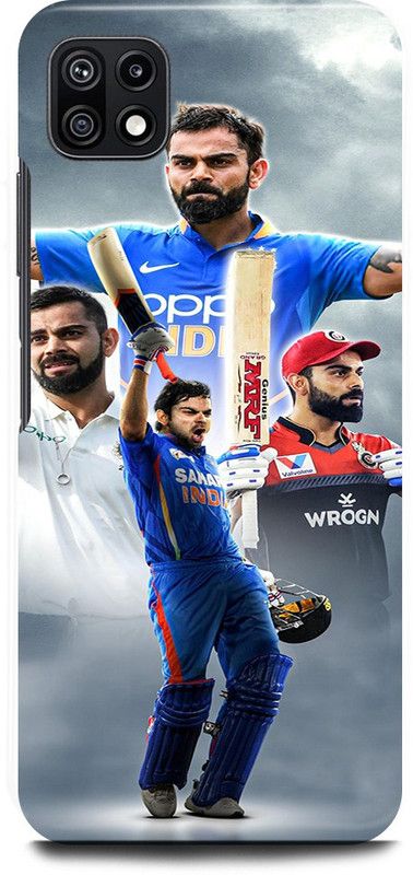 JUGGA Back Cover for SAMSUNG Galaxy A22 5G, VIRAT, KOHLI, INDIAN, PLAYER, CRICKETER, RCB  (Blue, Hard Case, Pack of: 1)