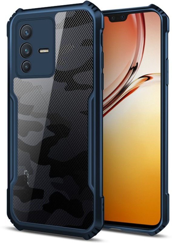 Glaslux Back Cover for Vivo V23 Pro  (Blue, Camera Bump Protector, Pack of: 1)
