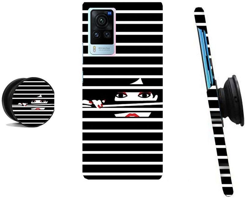 SPBR Back Cover for Vivo X60 Pro  (Black, White)