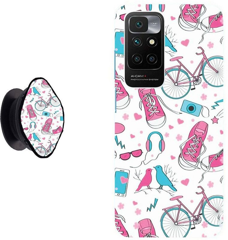 Hello Case Back Cover for Redmi 10 Prime  (Multicolor, Cases with Holder, Pack of: 2)