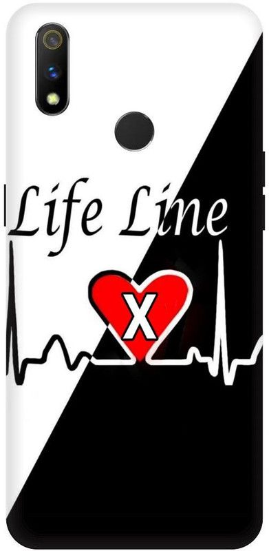 THE NARAYANA COLLECTIONS Back Cover for REALME 3 PRO- RMX1851-X,LIFE,LINE,LATTER,LOVE,ALPHABET  (Multicolor, Hard Case, Pack of: 1)