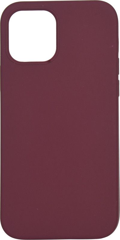 Casebudz Back Cover for Apple Iphone 12 with MagSafe ring  (Maroon, Flexible, Silicon, Pack of: 1)
