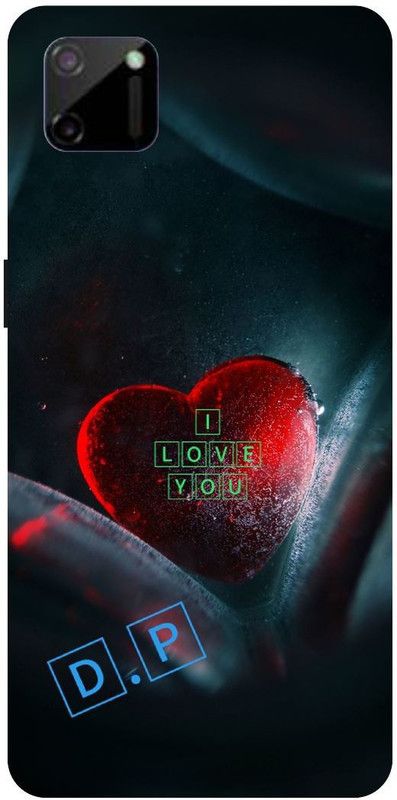 THESTONEWELL Back Cover for REALME C 11 ILOVE YOU D.P DIL HART  (Multicolor, Waterproof, Pack of: 1)