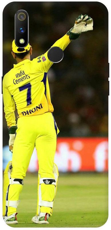 THESTONEWELL Back Cover for REALME 3 PRO M.S DHONI INDIAN CRICKTER  (Multicolor, Waterproof, Pack of: 1)
