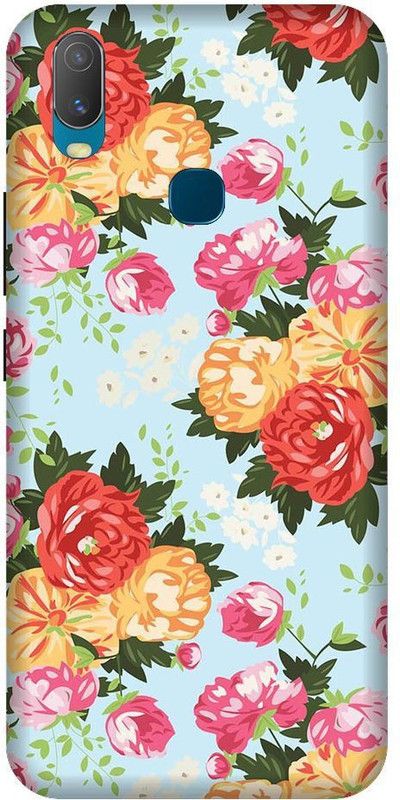 URCHIN Back Cover for Vivo Y12 flowers, roses, floral, tropical, natural  (Multicolor, Shock Proof, Pack of: 1)