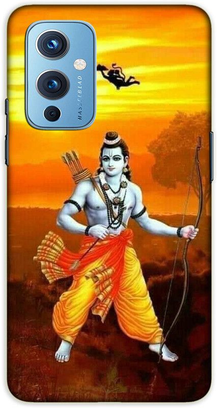 iprinto Back Cover for OnePlus 9 Lord rama Back Cover  (Yellow, Hard Case, Pack of: 1)