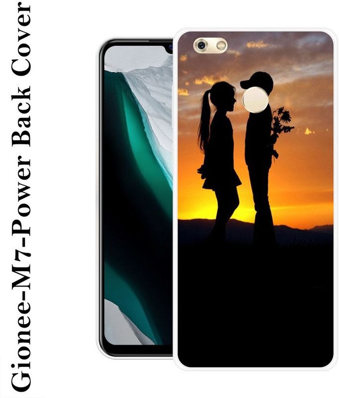 SHIVKUDI Back Cover for Gionee M7 Power  (Black, Yellow, Hard Case, Silicon)