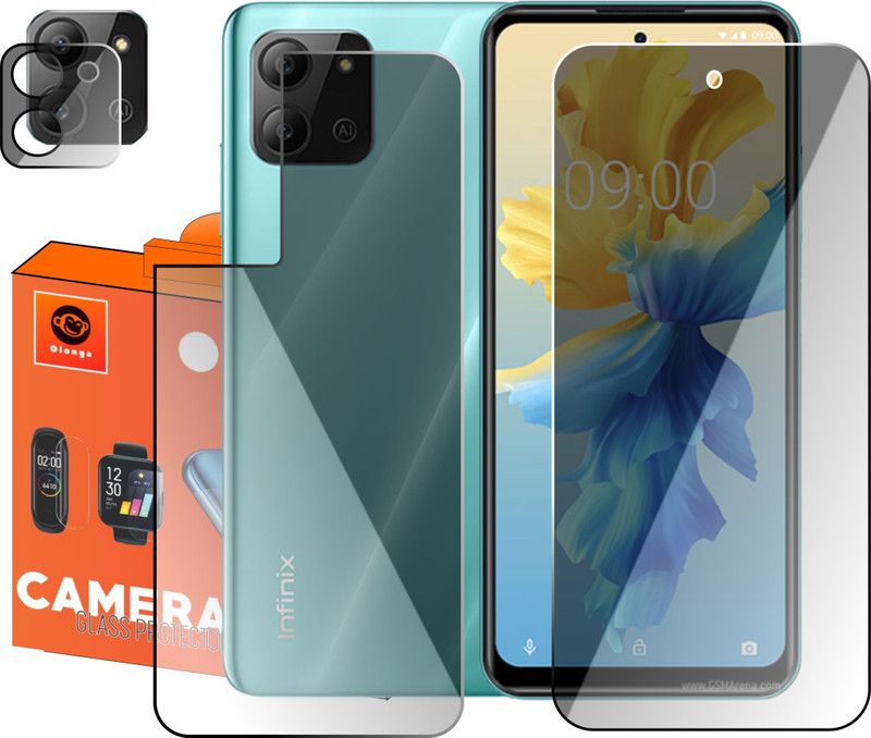 Olonga Front and Back Screen Guard for Infinix Hot 11  (Pack of 3)