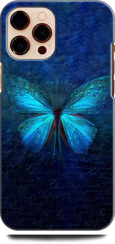 WallCraft Back Cover for APPLE iPhone 12 Pro BUTTERFLY, BEAUTIFUL BUTTERFLIES, BLUE BURRERFLY  (Multicolor, Dual Protection, Pack of: 1)