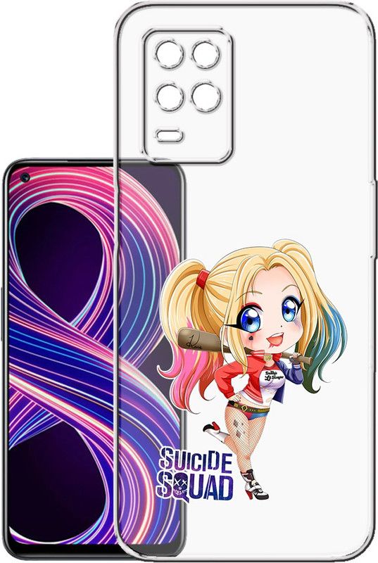 HANIRY Back Cover for Realme 8 Pro / RMX3081 mobile cover | SUICIDE SQUAD GIRLS CARTOON | Design | PNG_20  (Multicolor, Flexible, Silicon, Pack of: 1)
