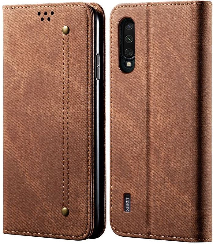 VeeGee Wallet Case Cover for Xiaomi Mi A3  (Brown, Magnetic Case)