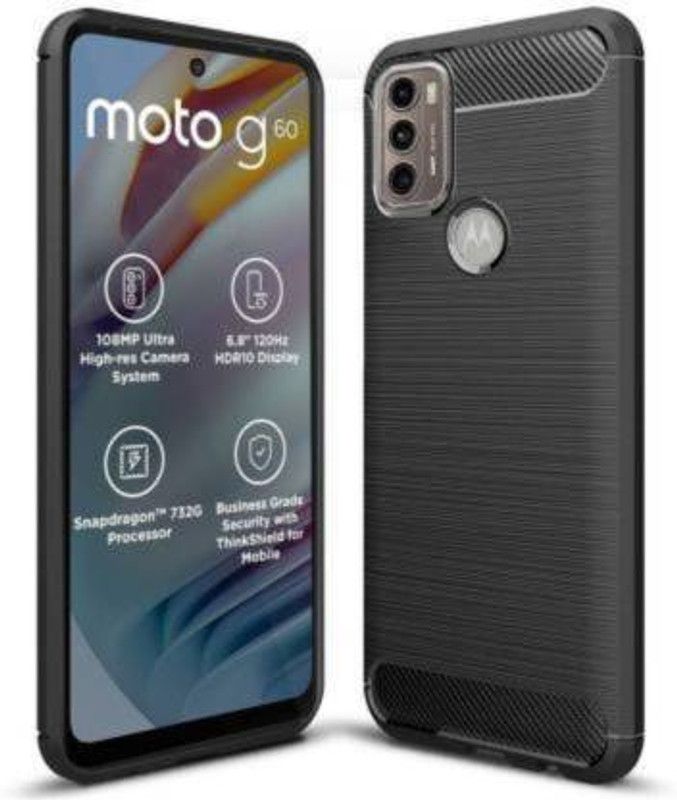 Bai and kaka Back Cover for Moto G60  (Black, Shock Proof, Silicon, Pack of: 1)