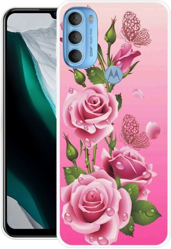 RJ14 (Online) Back Cover for Motorola Moto G71 5G  (Pink, Green, Grip Case, Silicon)