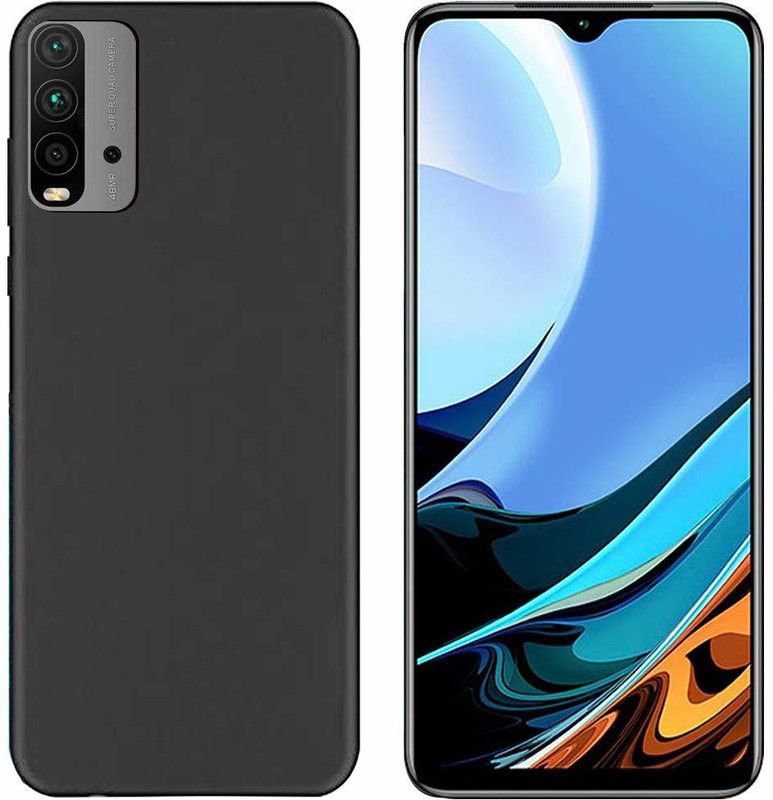 NIKICOVER Back Cover for Redmi 9 Power  (Black, Flexible, Pack of: 1)