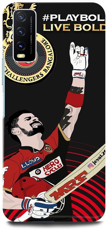 play fast Back Cover for Vivo Y20A, v2054 VIRAT, KOHLI, INDIAN, PLAYER, RCB  (Red, Hard Case, Pack of: 1)