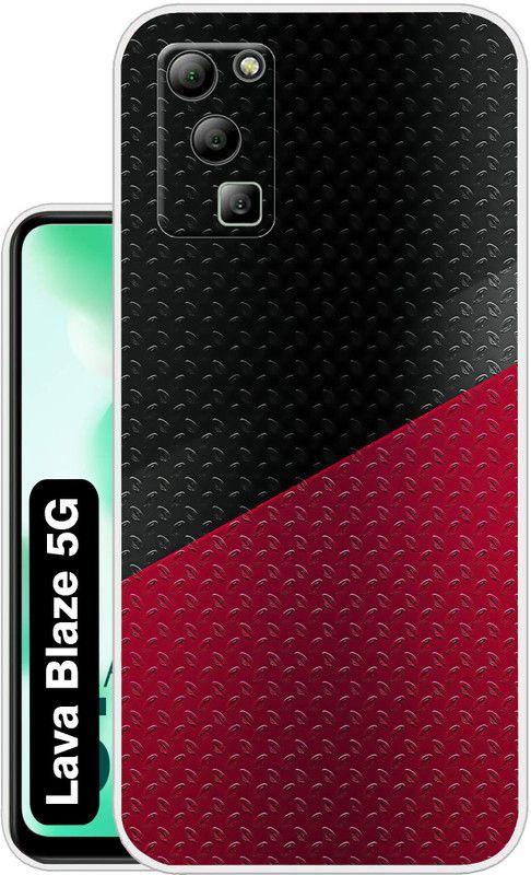 Case Club Back Cover for Lava Blaze 5G  (Black, Red, Grip Case, Silicon, Pack of: 1)