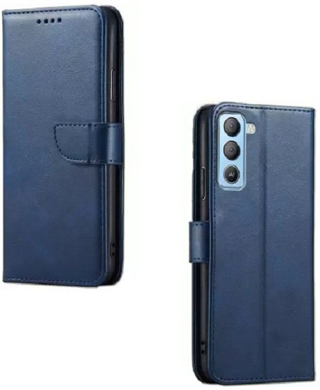 COVERNEW Flip Cover for Tecno Pop 5 Pro  (Blue, Dual Protection, Pack of: 1)