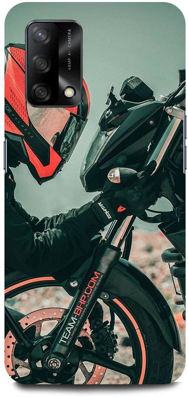 FRONK Back Cover for OPPO F19s, CPH2223, RIDER, BOY, BIKE, KTM, DUKE  (Black, Hard Case, Pack of: 1)