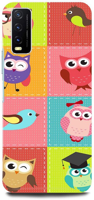play fast Back Cover for Vivo Y12G, V2068 OWL, NIGHT, WATCH, CARTOON, OWL, TRIPPY, OWL  (Multicolor, Hard Case, Pack of: 1)