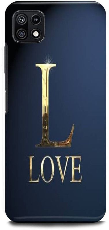 FUGGA Back Cover for SAMSUNG Galaxy F42 5G, L, LETTER, ALPHABET, LOVE, L, NAME  (Gold, Hard Case, Pack of: 1)