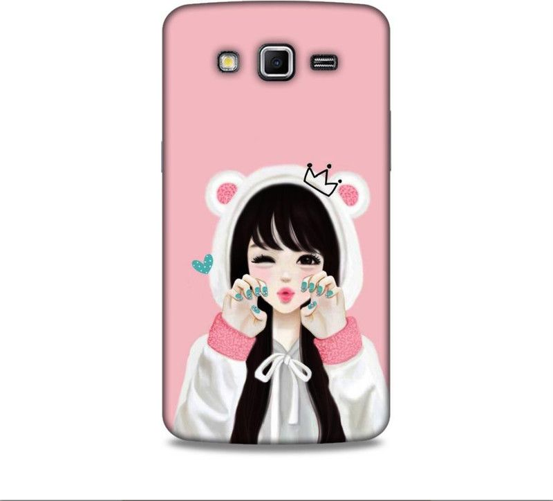 Jellybird Back Cover for Samsung Galaxy Grand 2  (Pink, White, 3D Case)