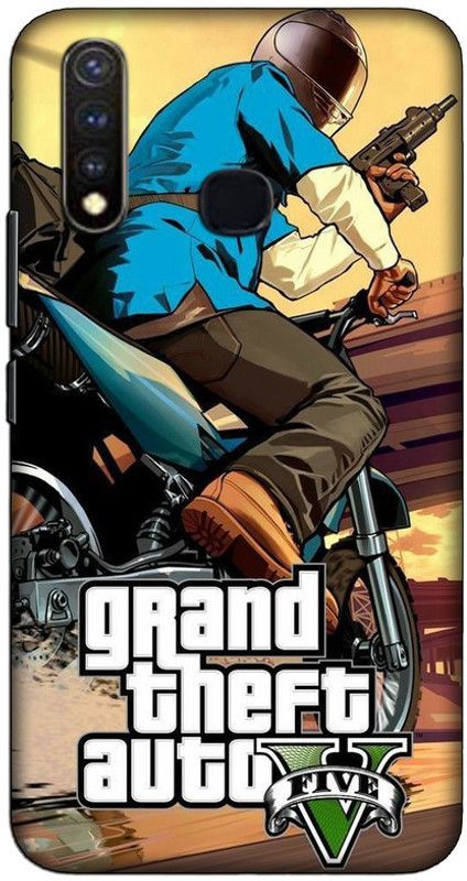 CROKIAN Back Cover for Vivo Y19 gta game Back Cover  (Multicolor, Hard Case, Pack of: 1)