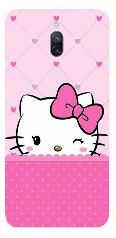 Golden Mask Back Cover for Redmi 8A Dual Pink Background With Hello Kitty  (Multicolor, Waterproof, Silicon, Pack of: 1)