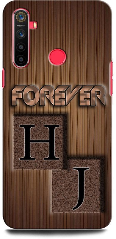 INTELLIZE Back Cover for Realme 5 HJ, H LOVE J, J LOVE H, H LETTER, J LETTER, HJ NAME  (Multicolor, Hard Case, Pack of: 1)