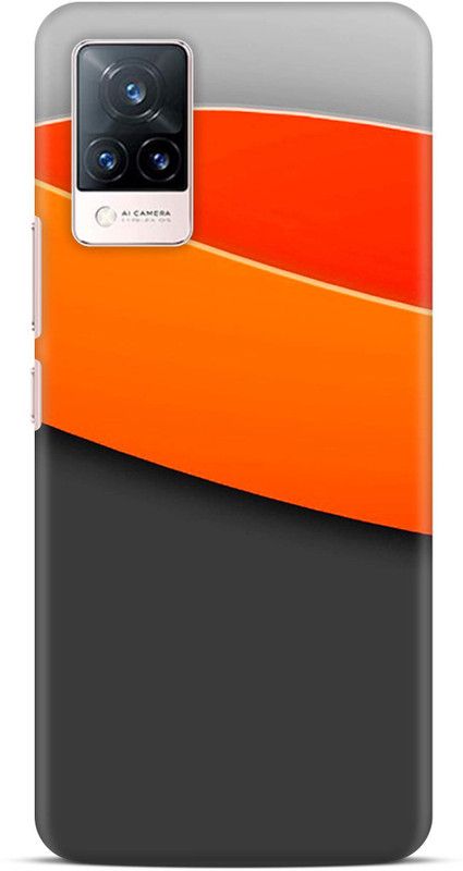 Sankee Back Cover for ViVO V21 5G / V2050  (Orange, Hard Case)