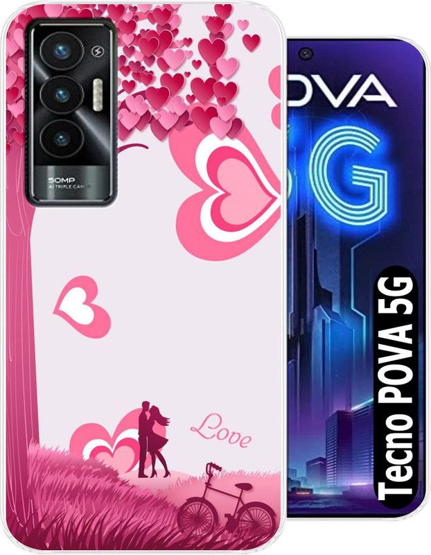 Unitrend Back Cover for Tecno Pova 5G  (Multicolor, Flexible, Silicon, Pack of: 1)