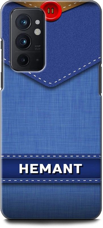 WallCraft Back Cover for OnePlus 9RT 5G HEMANT NAME, H LETTER, BLUE, JEANS, ALPHABET, DESIGN  (Multicolor, Dual Protection, Pack of: 1)