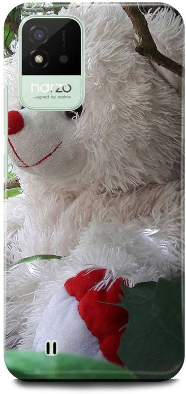 FUGGA Back Cover for realme Narzo 50i, TEDDY, BEAR, TOY, I, LOVE, TEDDY, CUTE, TEDDY  (White, Hard Case, Pack of: 1)