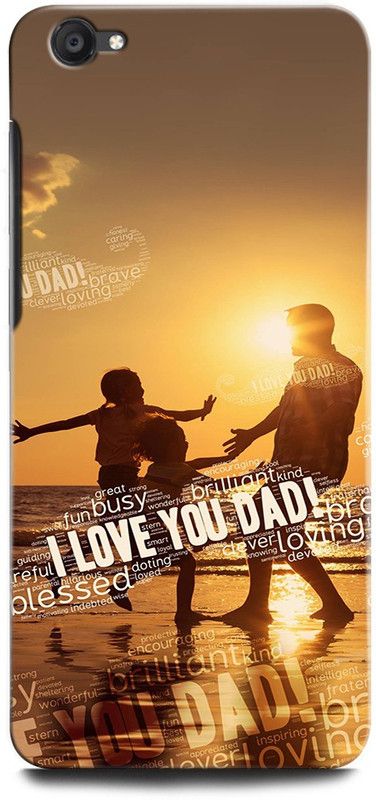 ORBIQE Back Cover for ViVO Y55L FATHER SON LOVE, FATHER DAUGHTER LOVE, FAMILY LOVE, DAD LOVE  (Multicolor, Hard Case, Pack of: 1)