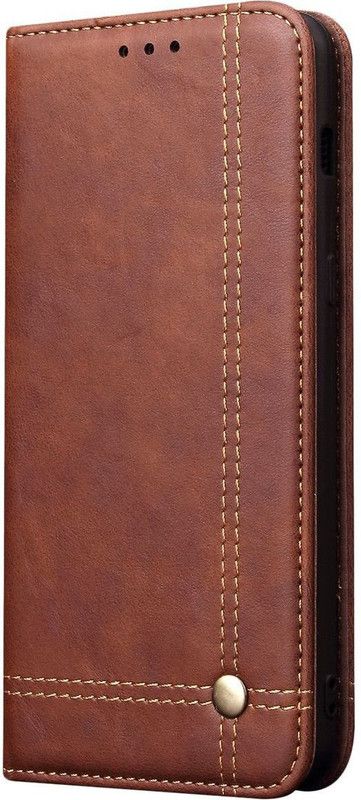 Pirum Book Cover for Samsung Galaxy J6+ / Galaxy J6 Plus  (Brown, Magnetic Case)