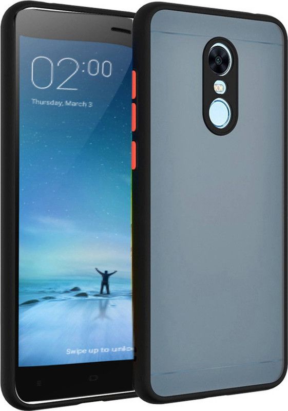 Mozo Back Cover for Redmi note 5 Back Case Full Camera Protection Smoke Matte Finish Cover  (Black, Camera Bump Protector, Pack of: 1)